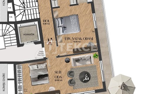 4+1 Penthouse i Antalya, Tyrkiet Nr. 225472 - 24