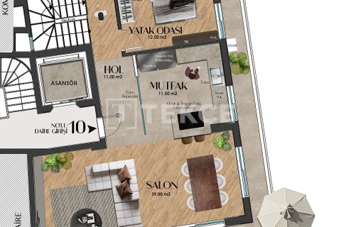 4+1 Penthouse i Antalya, Tyrkiet Nr. 225472 - 23