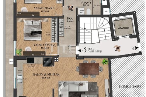 4+1 Penthouse i Antalya, Tyrkiet Nr. 225472 - 22