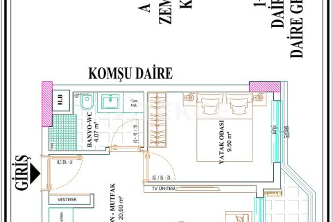 1+1 Wohnung  in Aksu, Antalya, Türkei Nr. 226900 - 17