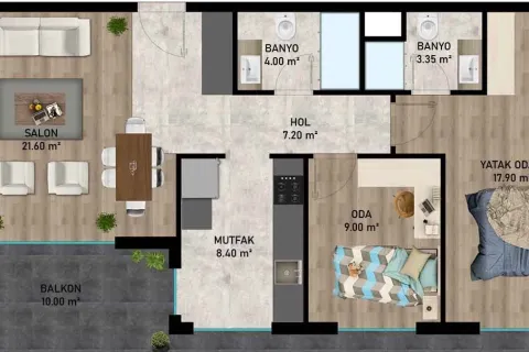 Продажа квартиры в Аксу, Анталье, Турция 2+1, 94м2, №220772 – фото 12