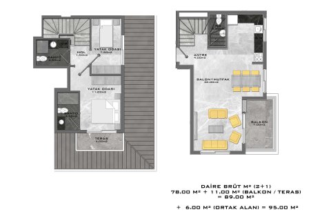Daire  2+1  Mahmutlar, Antalya, Türkiye №219274 - 21