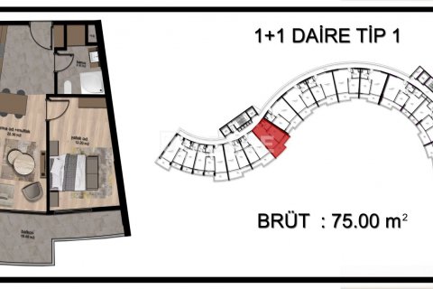 Продажа квартиры  в Эрдемли, Мерсине, Турция 2+1, 105м2, №100140 – фото 28