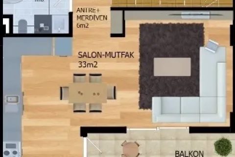 2+1 Lejlighed  i Alanya, Antalya, Tyrkiet Nr. 220427 - 28