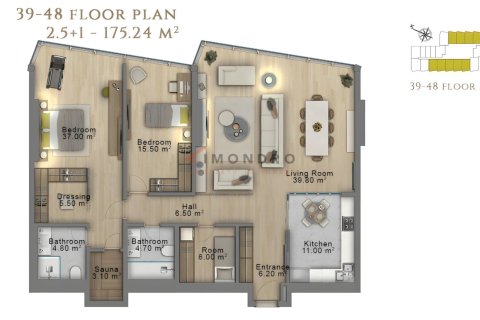 1+1 Wohnung  in Sisli, Istanbul, Türkei Nr. 225268 - 24