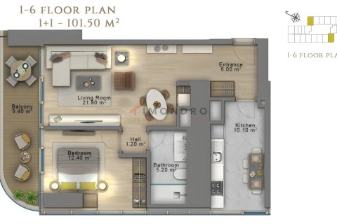 1+1 Wohnung  in Sisli, Istanbul, Türkei Nr. 225268 - 15