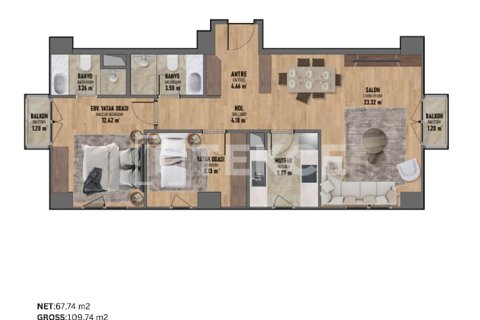 Apartment for sale in Istanbul, Turkey, 2 bedrooms, 109m2, No. 226572 – photo 19
