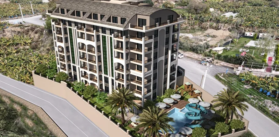 آپارتمان در  Alanya ، ترکیه 1 خوابه ، 60 متر مربع.  شماره 223630