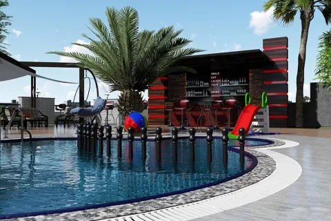 آپارتمان در  Alanya ، ترکیه 1 خوابه ، 65 متر مربع.  شماره 223629 - 4