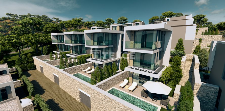 3+1 Villa i Kas, Antalya, Tyrkiet Nr. 215802