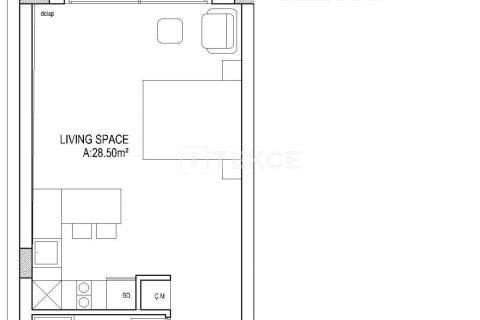 آپارتمان در  Famagusta ، ترکیه 1 خوابه ، 60 متر مربع.  شماره 224407 - 12