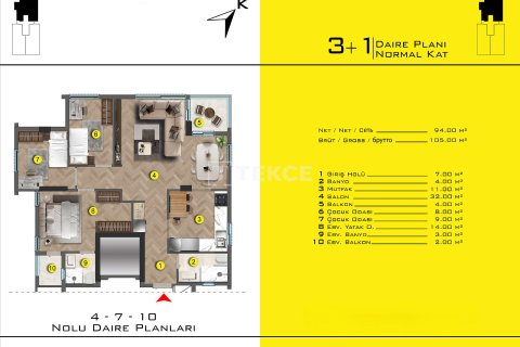 3+1 Lägenhet i Antalya, Turkiet Nr. 225480 - 17