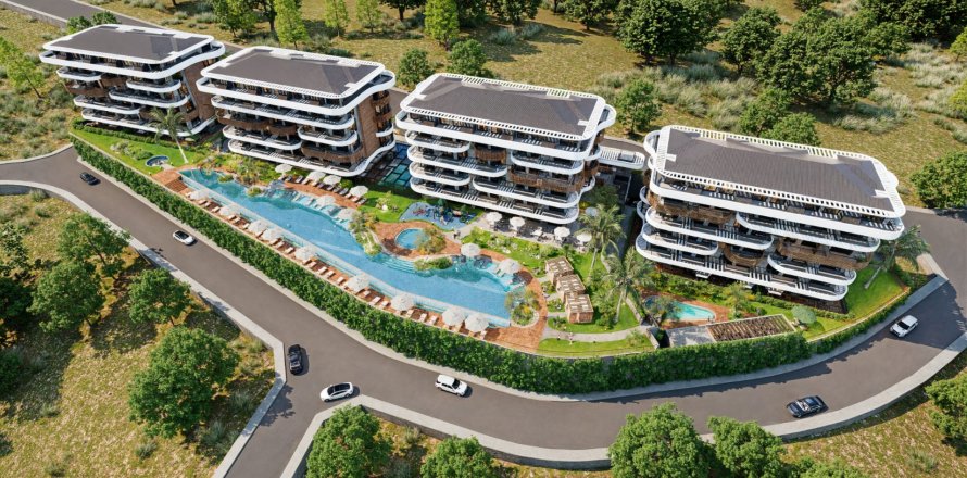 2+1 Lejlighed  i Kestel, Antalya, Tyrkiet Nr. 224631