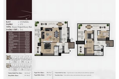 آپارتمان در Atasehir، Istanbul ، ترکیه 57 متر مربع. شماره 221535 - 11