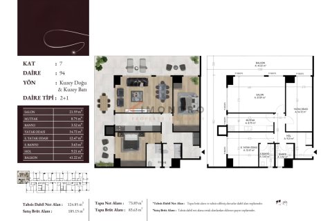 آپارتمان در Atasehir، Istanbul ، ترکیه 57 متر مربع. شماره 221535 - 8