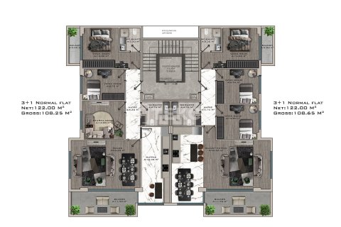 4+1 Penthäuser  in Alanya, Antalya, Türkei Nr. 224388 - 25