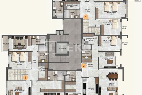 3+1 Wohnung  in Alanya, Antalya, Türkei Nr. 224385 - 23