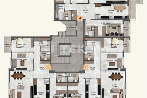 4+1 Wohnung  in Alanya, Antalya, Türkei Nr. 224386 - 18