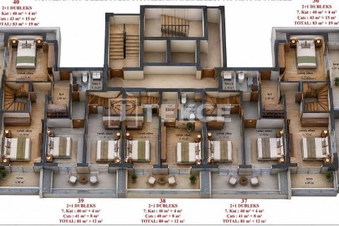 2+1 Penthouse  i Alanya, Antalya, Tyrkiet Nr. 238103 - 21