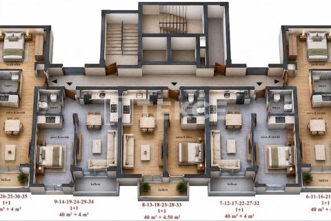 2+1 Penthouse  i Alanya, Antalya, Tyrkiet Nr. 238103 - 18