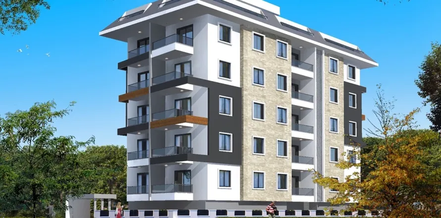 1+1 Lejlighed  i Alanya, Antalya, Tyrkiet Nr. 223654