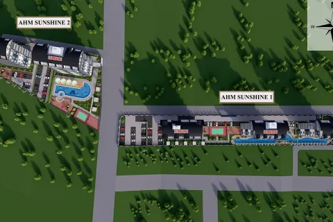 آپارتمان در  Alanya ، ترکیه 1 خوابه ، 63 متر مربع.  شماره 223656 - 12