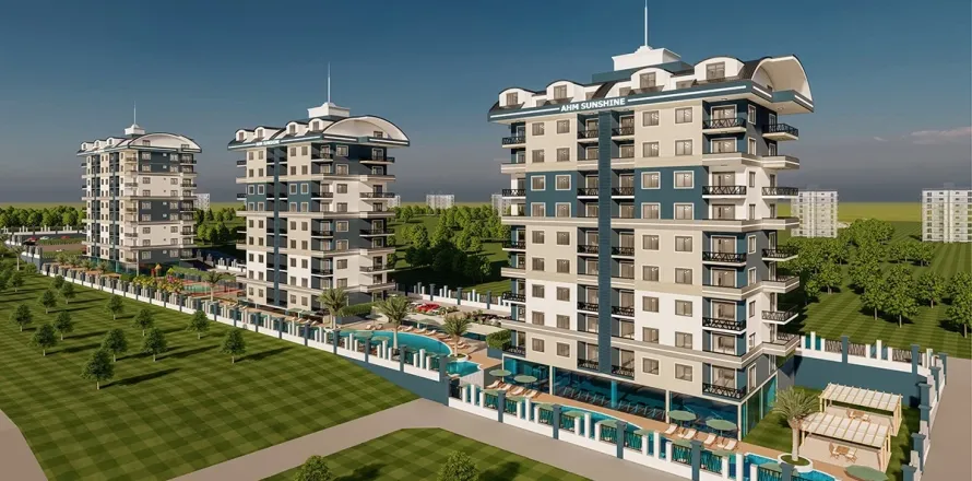 آپارتمان در  Alanya ، ترکیه 1 خوابه ، 61 متر مربع.  شماره 223655