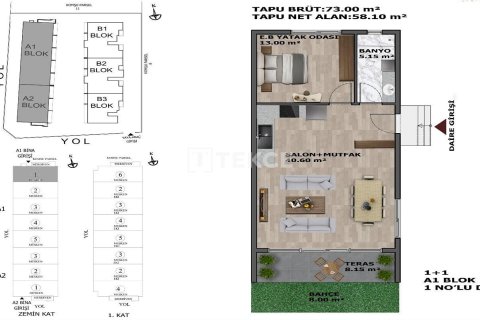 1+1 Lägenhet  i Aksu, Antalya, Turkiet Nr. 221610 - 30