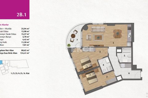 3+1 Lägenhet  i Izmir, Turkiet Nr. 221608 - 24