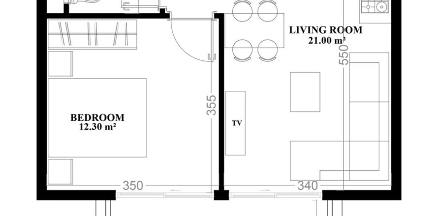 1+1 Apartment in Yekta Blue V Residence, Mahmutlar, Antalya, Turkey No. 217233