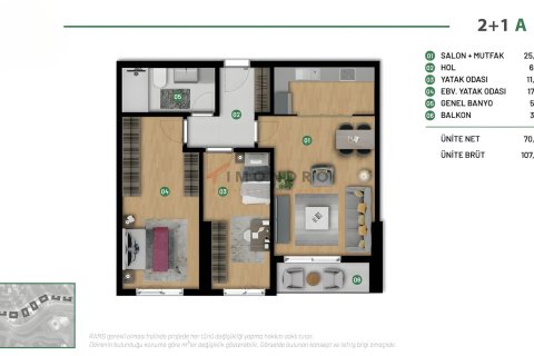 Продажа квартиры  в Сарыере, Стамбуле, Турция 1+1, 53м2, №221210 – фото 17