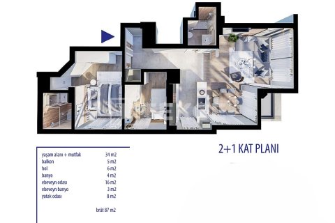 3+1 Lejlighed i Antalya, Tyrkiet Nr. 217858 - 15