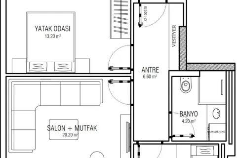 آپارتمان در Mugla ، ترکیه 2 خوابه ، 76 متر مربع. شماره 220452 - 11
