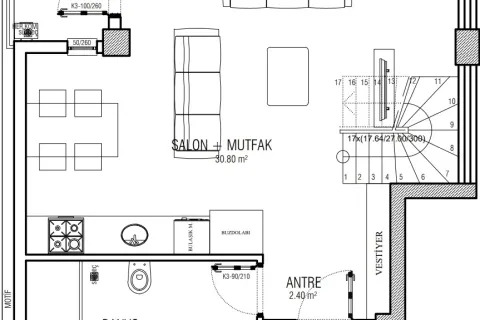 آپارتمان در Mugla ، ترکیه 2 خوابه ، 125 متر مربع. شماره 220453 - 11