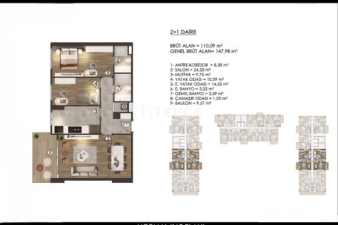 Продажа квартиры  в Стамбуле, Турция 2+1, 140м2, №212066 – фото 18