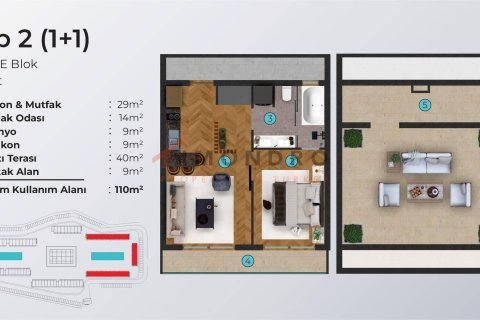 Apartment for sale in Northern Cyprus, studio, 105m2, No. 215225 – photo 29