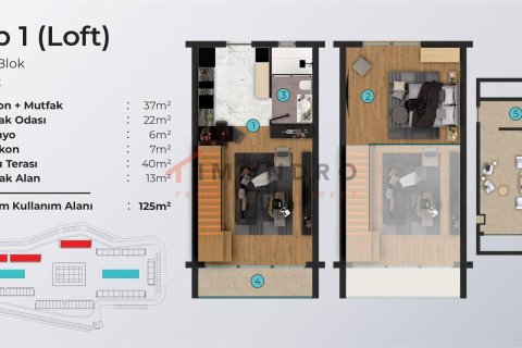 Apartment for sale in Northern Cyprus, studio, 105m2, No. 215225 – photo 25