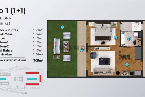 Apartment for sale in Northern Cyprus, studio, 105m2, No. 215225 – photo 28