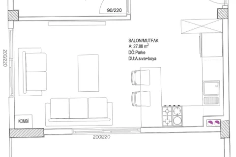 2+1 Lejlighed  i Aksu, Antalya, Tyrkiet Nr. 220902 - 18