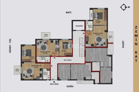 آپارتمان در  Antalya ، ترکیه 2 خوابه ، 95 متر مربع.  شماره 222133 - 11