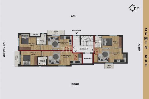 آپارتمان در  Antalya ، ترکیه 2 خوابه ، 95 متر مربع.  شماره 222133 - 12