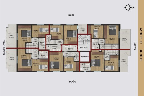 آپارتمان در  Antalya ، ترکیه 2 خوابه ، 95 متر مربع.  شماره 222133 - 16