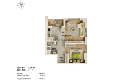 1+1 Lägenhet i Atasehir, Istanbul, istanbul, Turkiet Nr. 215020 - 9