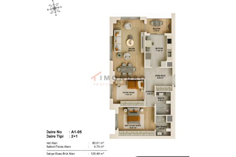 3+1 Lejlighed i Atasehir, Istanbul, Tyrkiet Nr. 215022 - 6