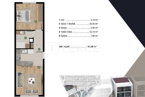Продажа квартиры в Кушадасы, Айдыне, Турция 1+1, 48м2, №224768 – фото 22