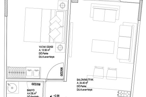 Продажа квартиры  в Мугле, Турция, 52м2, №224300 – фото 4