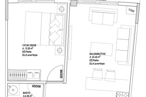 Продажа квартиры  в Мугле, Турция, 55м2, №224296 – фото 4