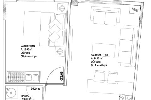Продажа квартиры  в Мугле, Турция, 52м2, №224299 – фото 4