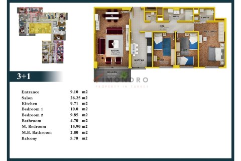 آپارتمان در Küçükçekmece،  Istanbul ، ترکیه 3 خوابه ، 160 متر مربع.  شماره 217286 - 12