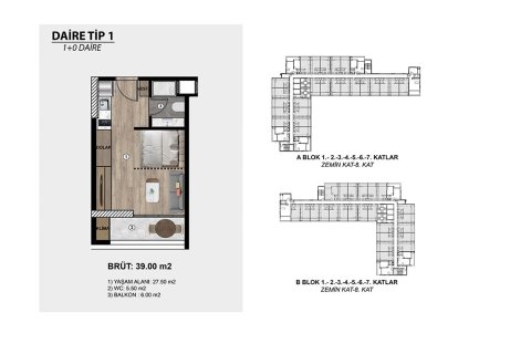 Продажа квартиры  в Томюке, Мерсине, Турция студия, №227868 – фото 30
